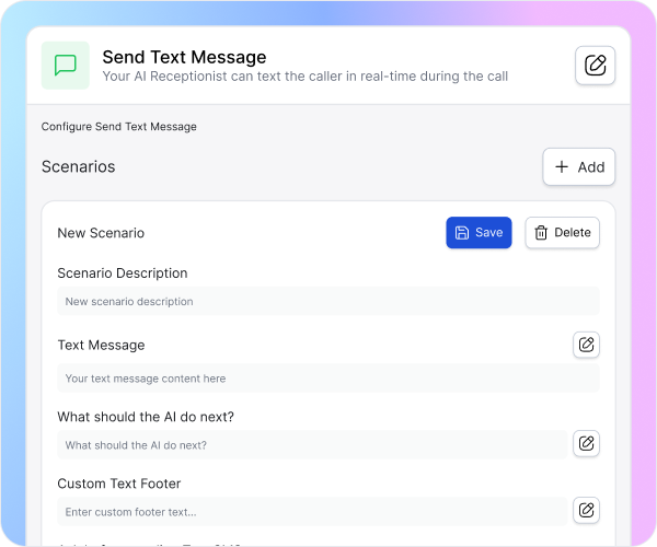 Create SMS Scenarios