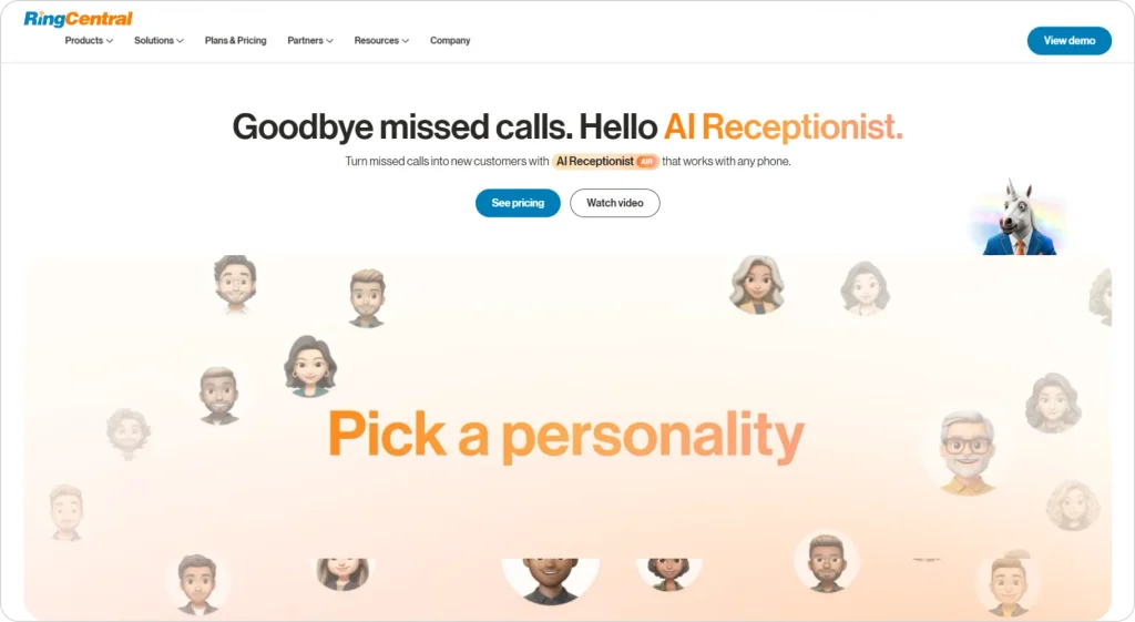 RingCentral AI Receptionist