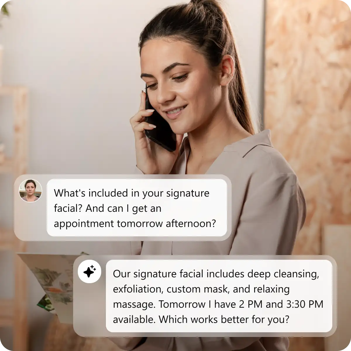 Book Appointments and Answer Service Questions Automatically