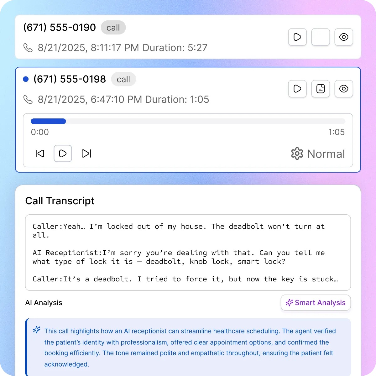 Get Complete Call Records with Transcripts
