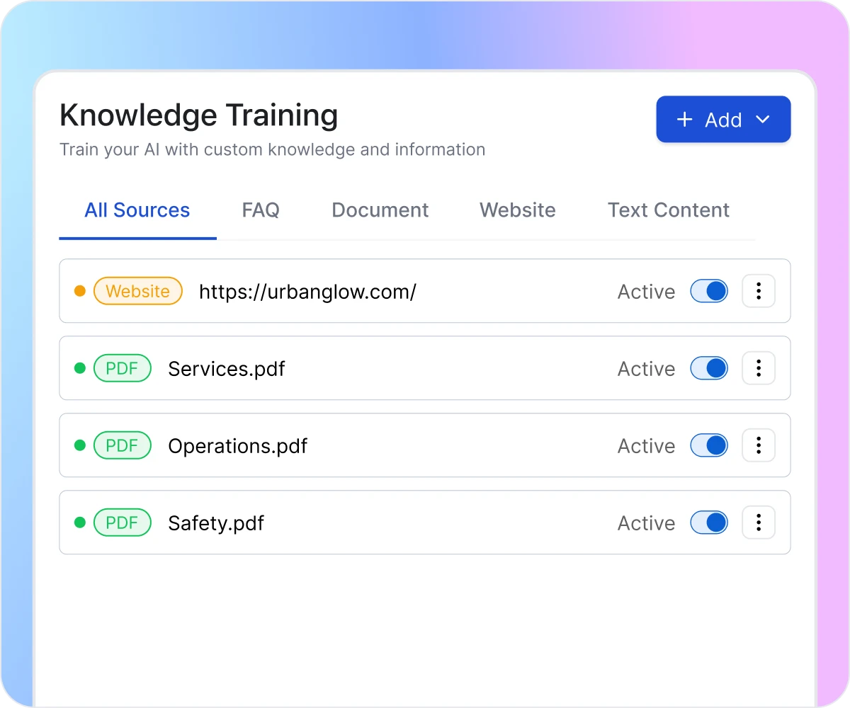 Train Your AI Receptionist